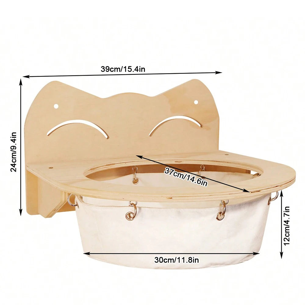 Cat Climbing Shelves Wall Mounted Kitty Nest & Perch Scratching Rope For Cat Grindjing Claws Cat Scraper Furniture Cat Tree