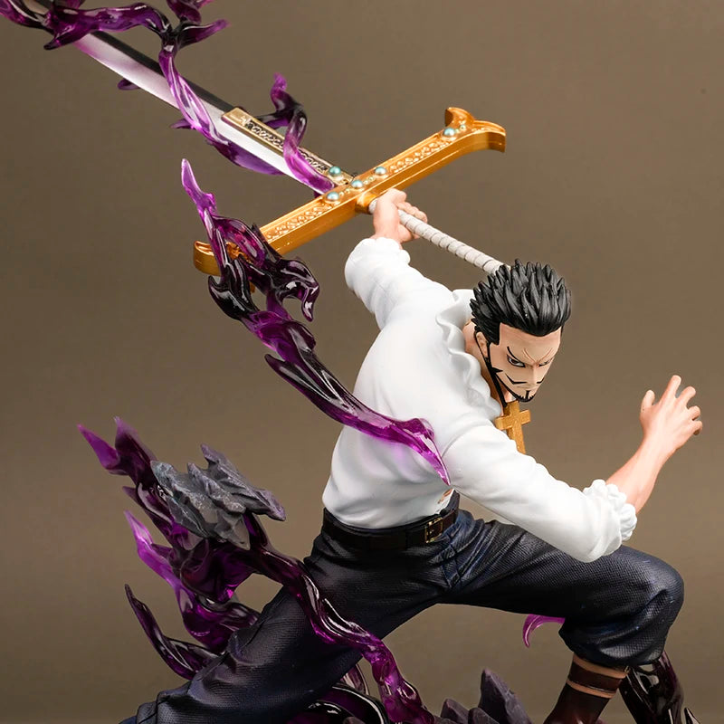 35 cm Dracule Mihawk Figuren One Piece Anime Action Figur PVC Sammlermodell Puppe Statue Spielzeug Ornament Dekoration Geschenk