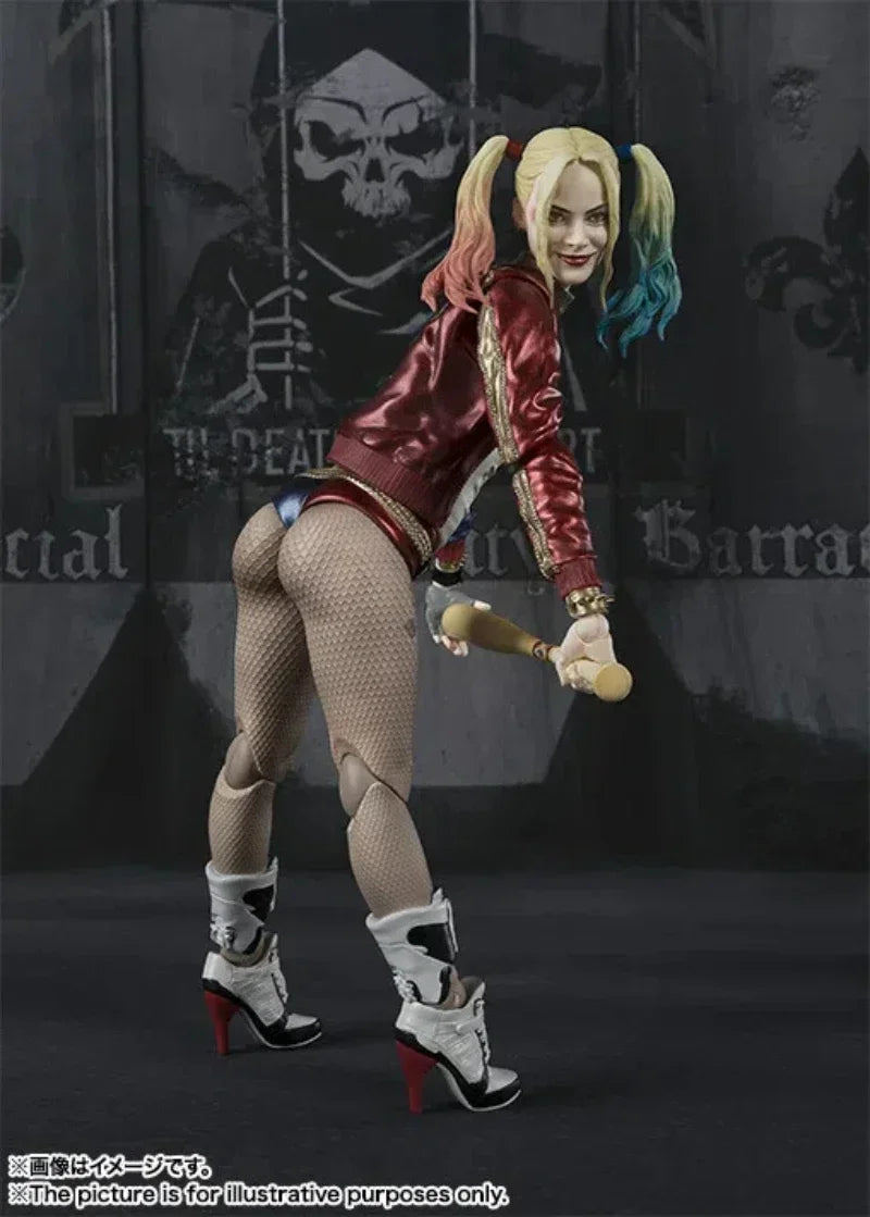 Anime-Film Suicide Squad Harley Quinn Gelenkbeweglichkeit Actionfiguren PVC Modell Statue Spielzeug Puppe Schreibtischdekor Geschenkbox