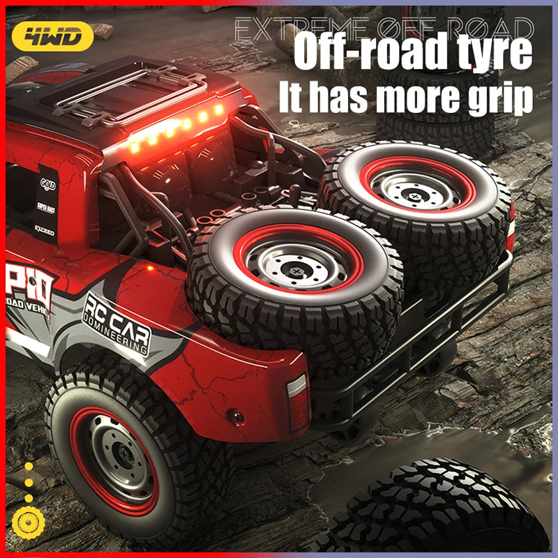 Rc Кола Off Road 4x4 50 км/ч или 75 км/ч Високоскоростна безчеткова моторна Monster Truck 1/16 Пустинни/Снежни състезателни колички за дрифт играчки за момчета
