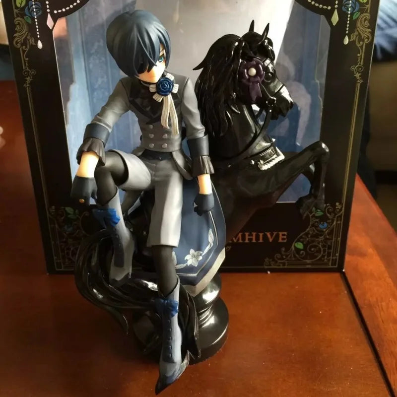 Black Butler Ciel Phantomhive Sebastian Michaelis Anime Figure Model Statue Boys Collection Desktop Decoration Ornament Toy Gift