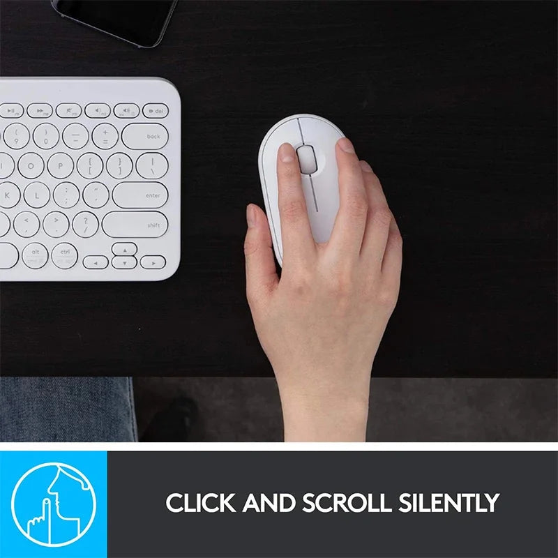 Logitech PEBBLE M350 Laptop Tablet Mouse Wireless Bluetooth Mouse Light and Thin Mute Office Mini Mouse