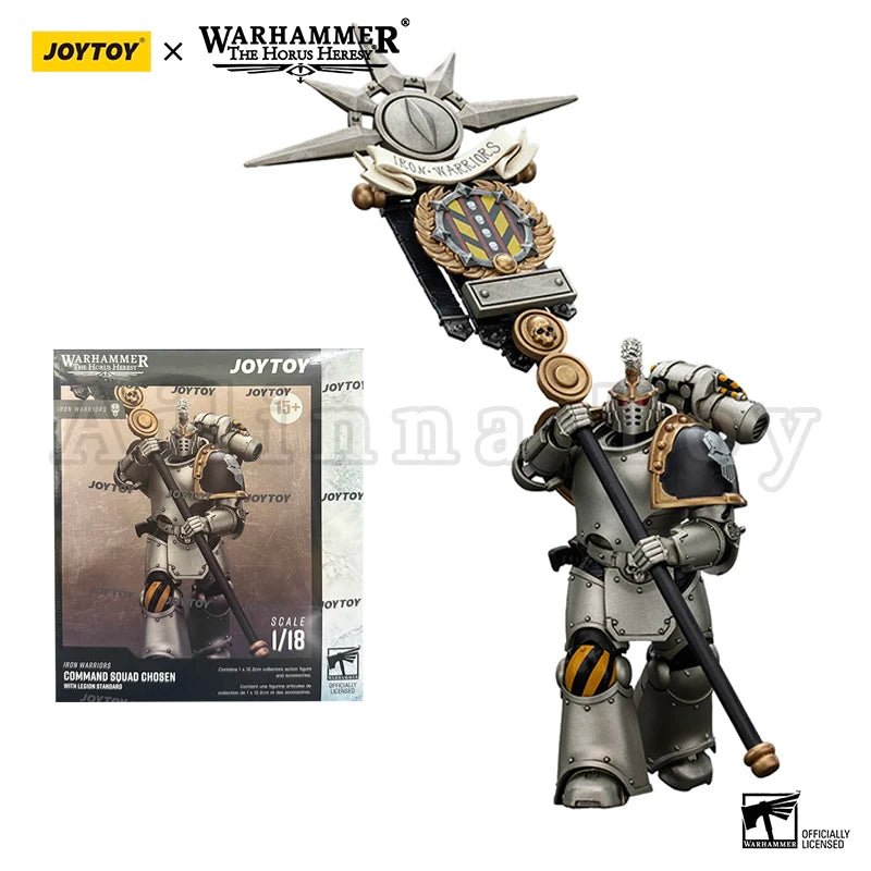 [Pre-Order]JOYTOY 1/18 Action Figure The Horus Iron Warriors MKVI Tactical Sergeant Command Squad Chosen with Legion Standard