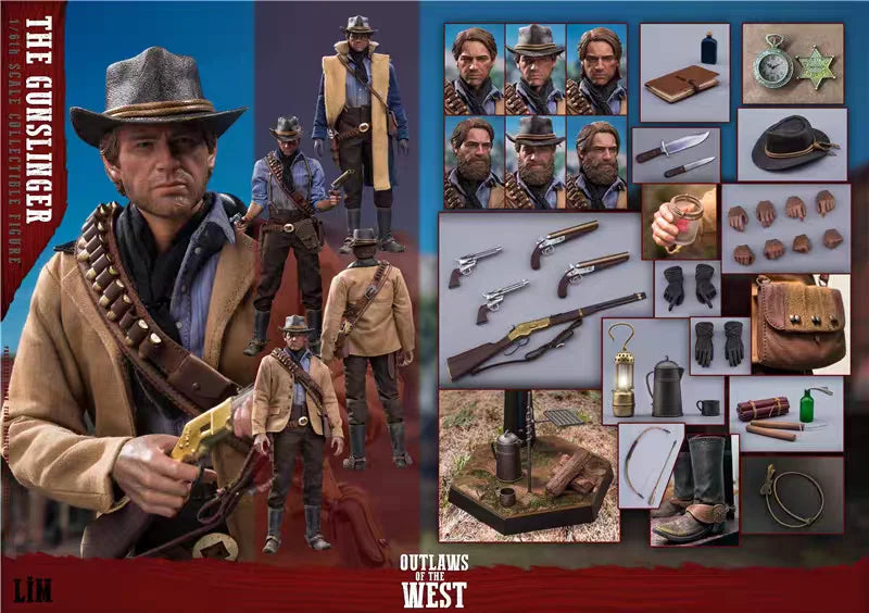 In Stock Original DSTOYS 1/12 DS-2505/2506 Red Double-Headed Sculpture Action Figures Collectible Toy Gift Model Dead Redemption