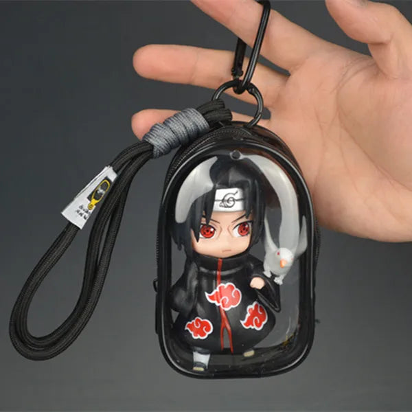 i NEW Naruto Uchiha Obito Itachi Uchiha Naruto Uzumaki Kakashi Keychain Pendant Doll Model Backpack Decor Collection Cartoon Toy