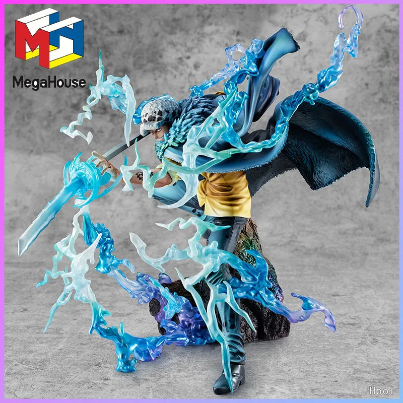 MEGAHOUSE P.O.P WA-MAXIMUM ONE PIECE TRAFALGAR LAW AWAKENING 27CM PVC FIGURE OFFICIALLY LICENSED original Gifts Toys Model