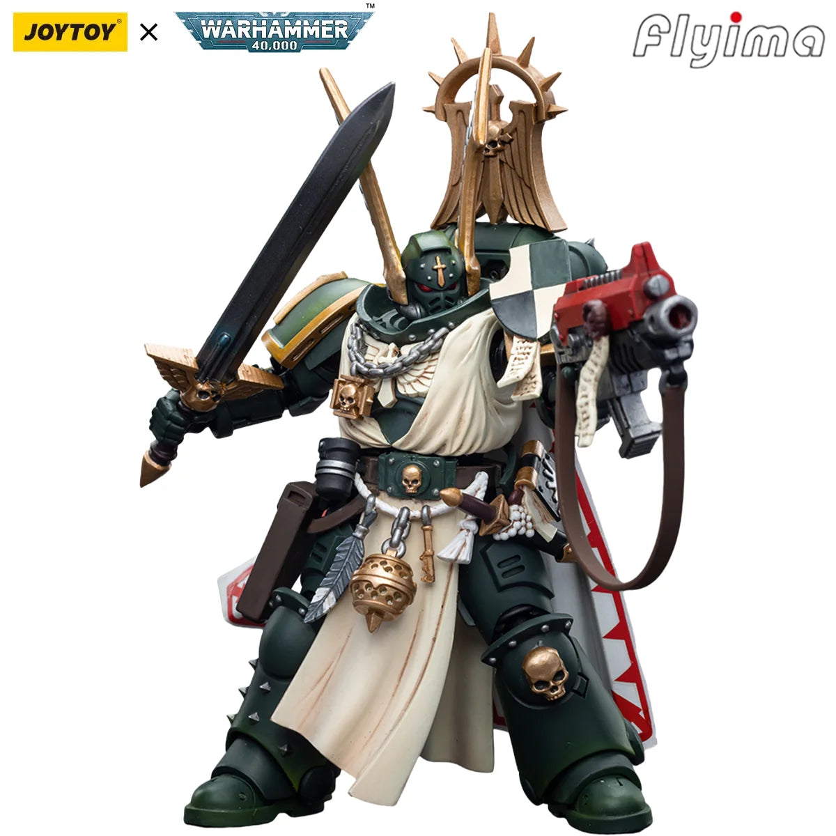 [IN-STOCK]JOYTOY Warhammer 40,000 1/18 Action Figures Dark Angels Master Lazarus Model Boy Gift