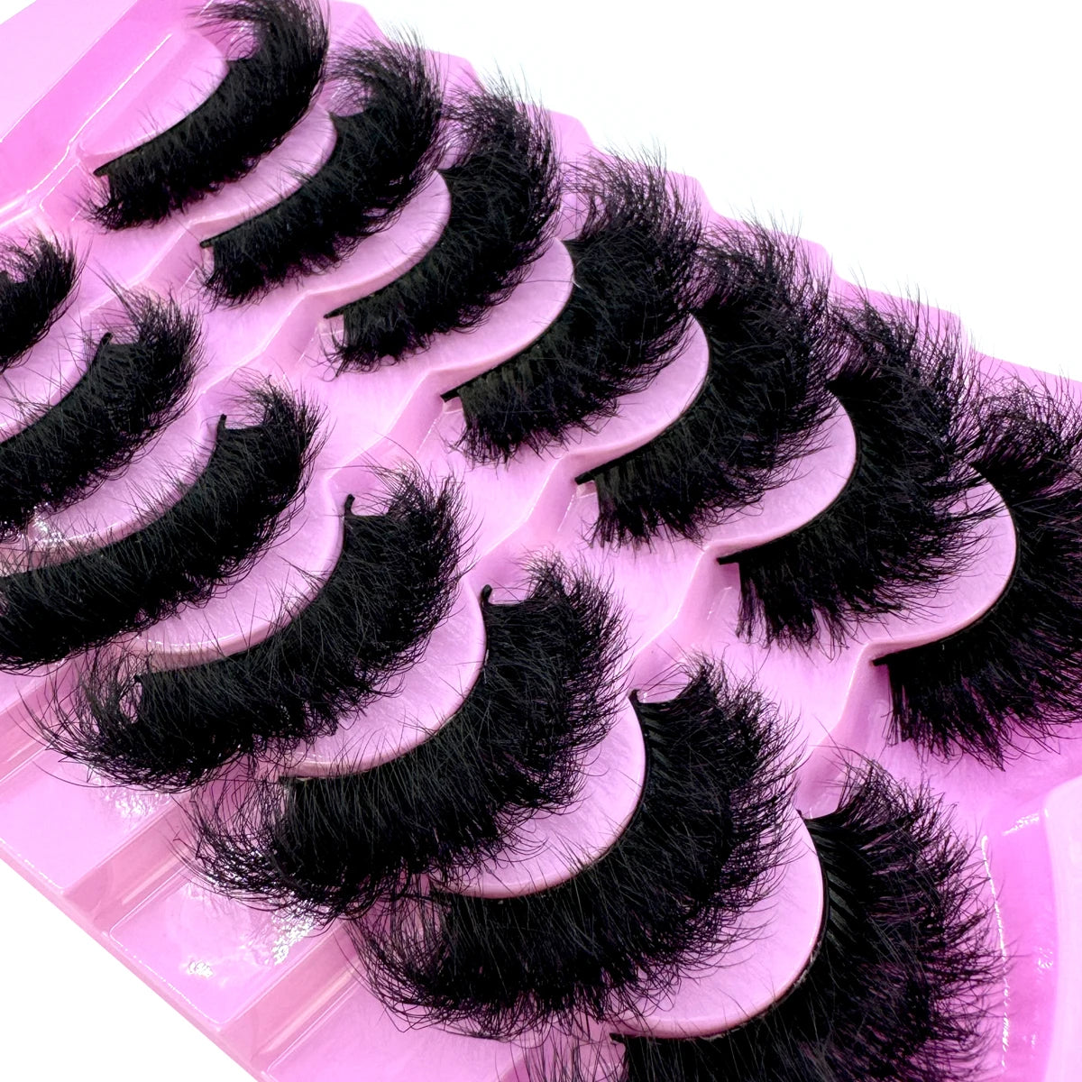 7 Paar 15–25 mm 3D-Nerz-Wimpern, Großpackung mit individueller Box, dünne natürliche Nerz-Wimpern, Packung mit kurzen, natürlichen falschen Wimpern