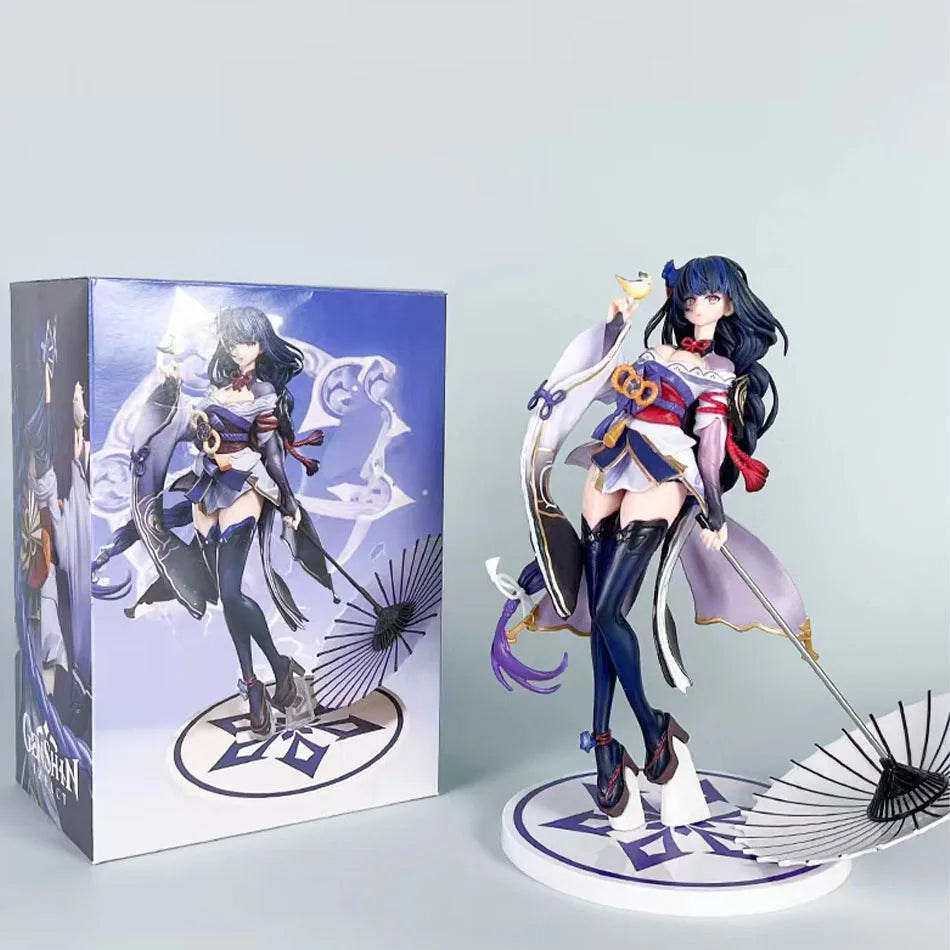 22cm Genshin Impact Beelzebul Anime Figure Raiden Shogun Gk Action Figure Pvc Statue Figurine Model Doll Decoration Toys Gift