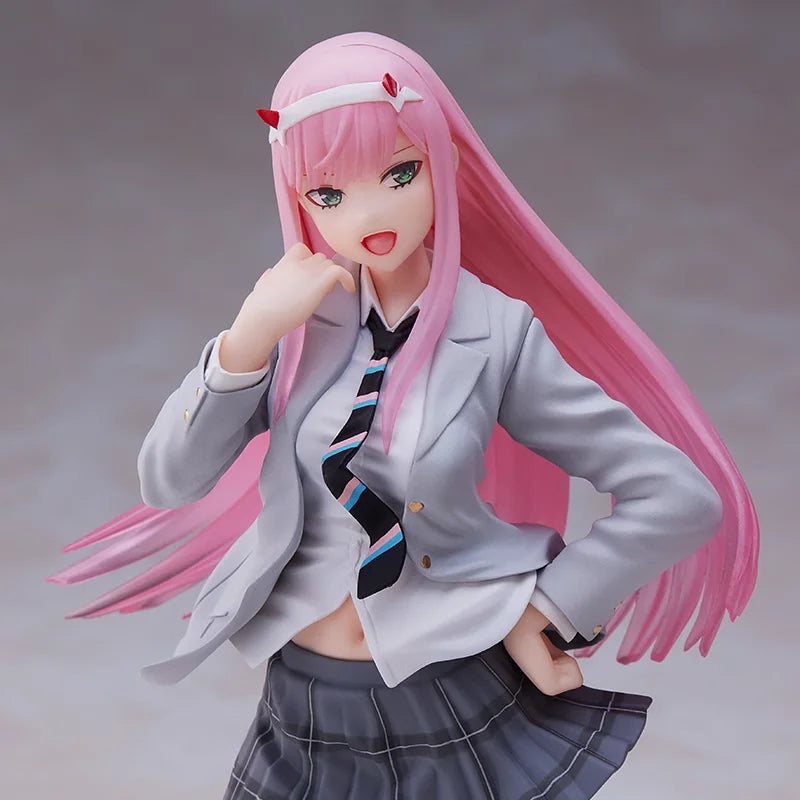 Auf Lager Original Taito DARLING in The FRANXX Coreful Zero Two Uniform Anime Figur Desktop Ornamente Modellsammlung Spielzeug Geschenke