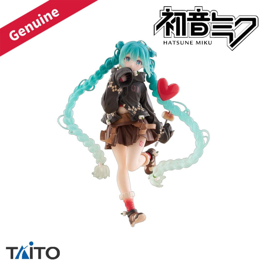 Original Genuine Taito Prepainted Hatsune Miku Fashion Series Piapro Characters Hatsune Miku Outdoor H=180mm Figure Decoration