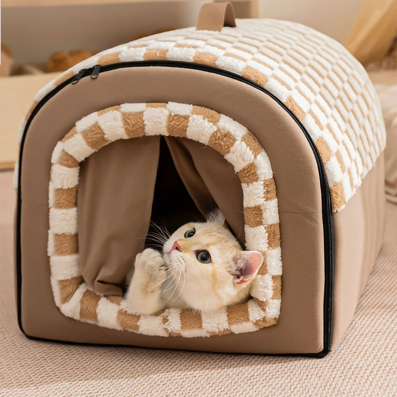 Big Dog Kennel Warm Winter Dog House Mat Detachable Washable Dogs Bed Nest Deep Sleep Tent for Medium Large Dogs House Supplies