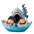 6.5cm/2.6in Anime Dragon Ball Z Son Goku Krillin Shark Attack Water Escape Figure Collectible DBZ Action Figure