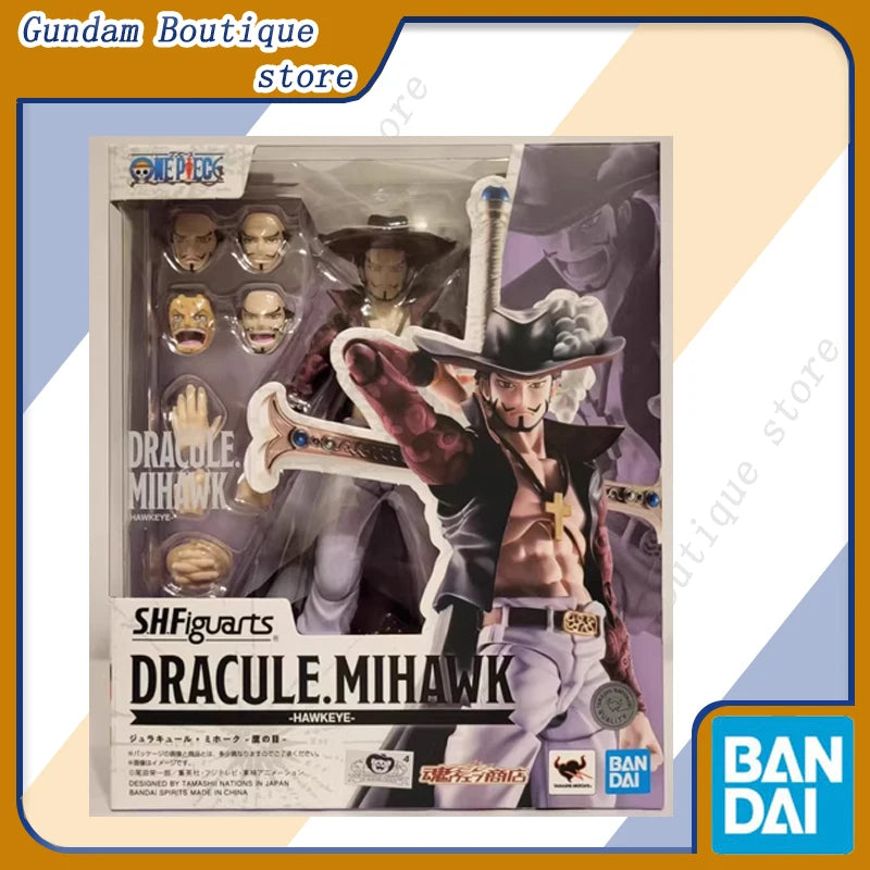 Bandai Genuine SHF ONE PIECE DRACULE MIHAWK -HAWKEYE- Anime Action Figure Collectible Finished Model Toys Ornament Gift Children