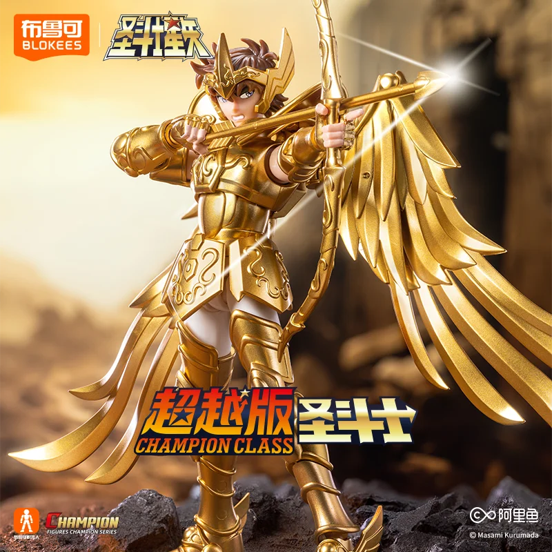 Hot Original Blokees Saint Seiya Taurus Aldebaran Action Figure Aiolos Pegasus Mu Aiolia Milo Assembly Model Kit Champion Class