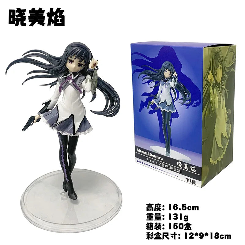 22cm Anime Puella Magi Madoka Magica Action Figure - Akemi Homura Kaname Madoka Standing Posture Collectible Cartoon Toys Gifts