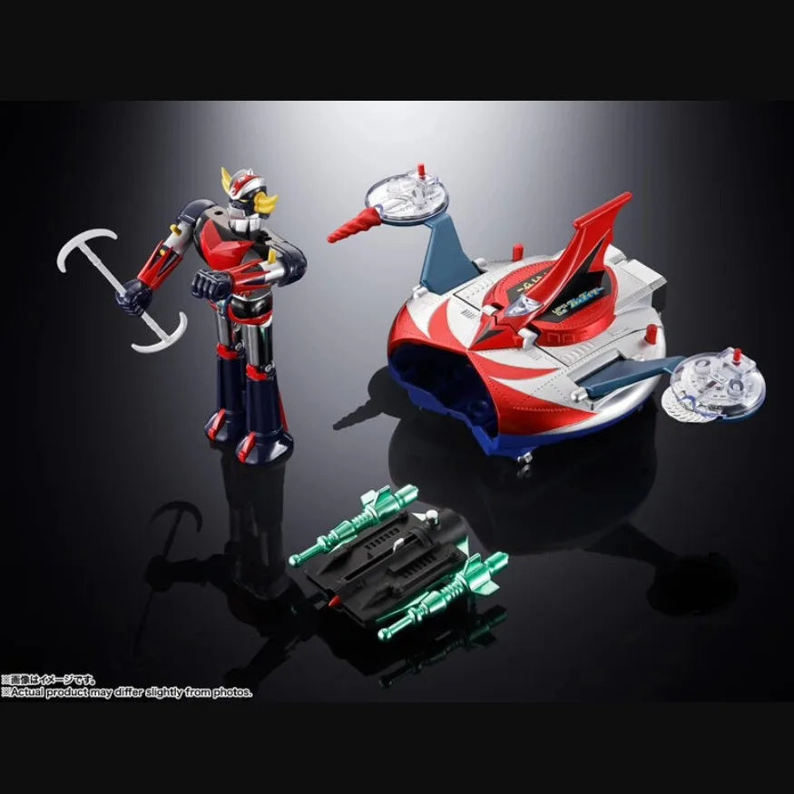 Genuine DELUXE GRENDIZER&SPAZER UFO Form Anime Figure CHOGOKIN 1975 Replica Action Figurine Collectible Model Toys Gift IN STOCK