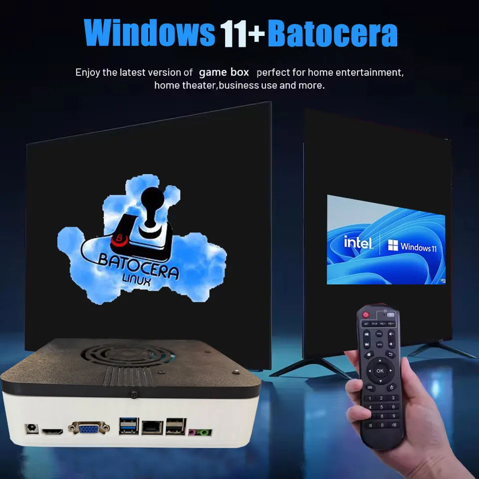 Super Console X3 Plug and Play on TV I3-3110M Game Console 2T HDD 70000+Games For Wii PS2 N64 PSP GameCube N64 Wireless handle