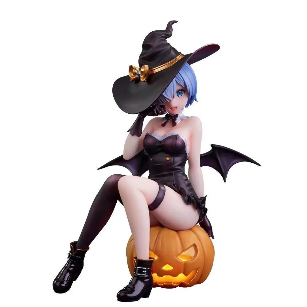 2025 Re:Zero Rem Halloween Magic Night Enchantress 18cm Anime Figure Statue Desktop Decoration Gift