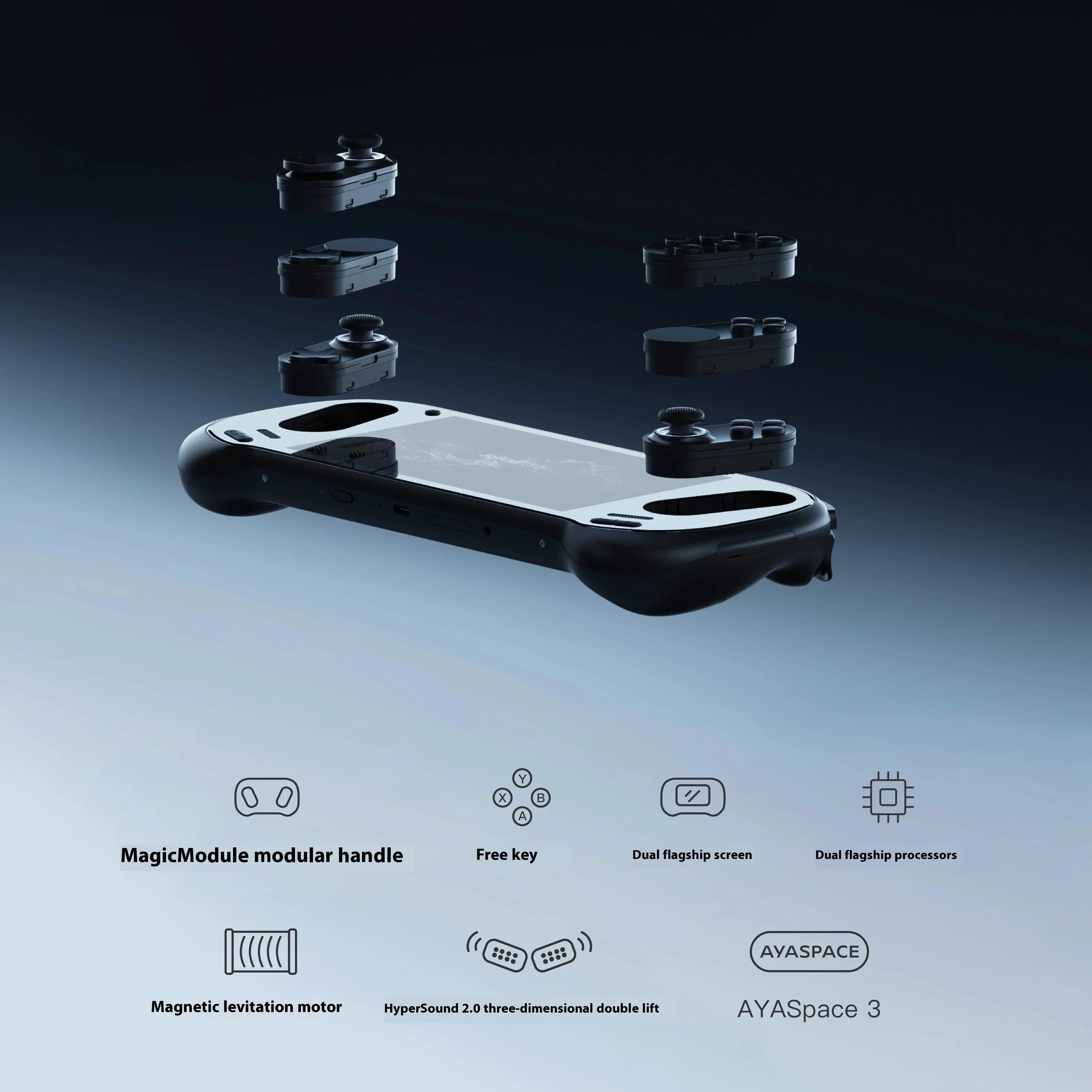 ]AYANEO Pocket AYANEO3 Game Console Thin PC Portable 7-inch Windows Handheld HX370 Frameless High Refresh Rate Mirror Screen