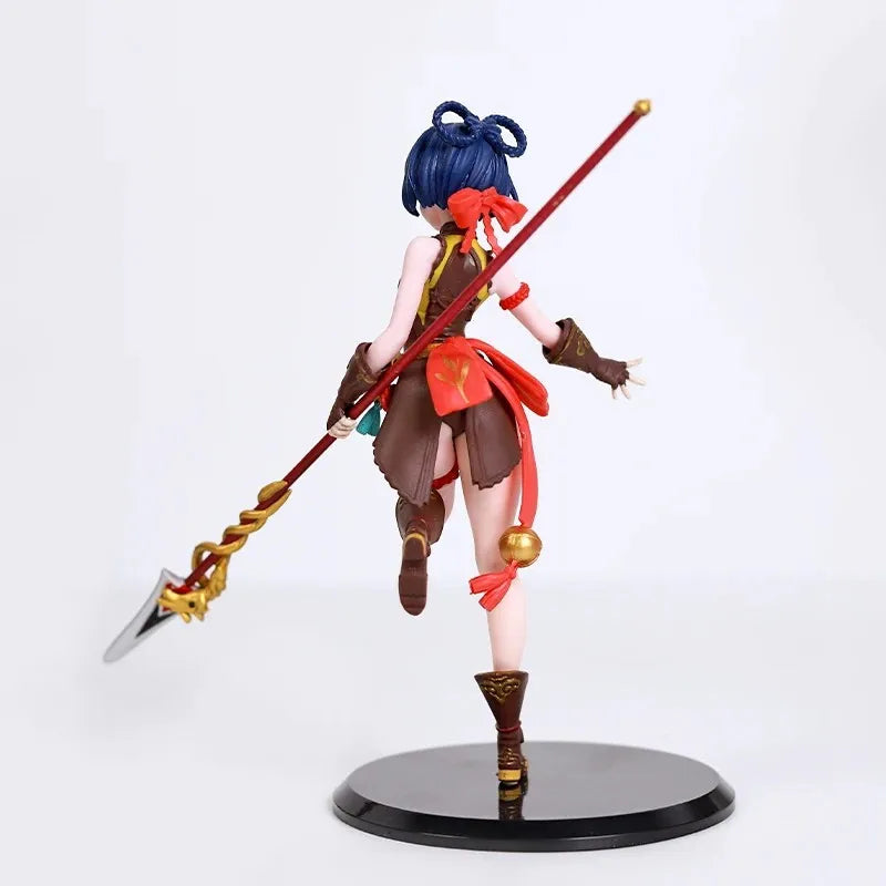 Anime Genshin XiangLing Figur Servieren Niedliche Kawayi Puppe PVC 19cm Modell Puppe Spielzeug Basis Spielzeug Puppe Figuine Ornament Action Ornamente