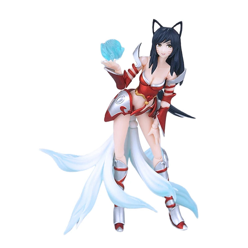 League of Legends Ahri Lol The Nine-Tailed Fox 1/12 Action Figureals Model Tabletop Decoration Game Periphery Kid Toys In Stock