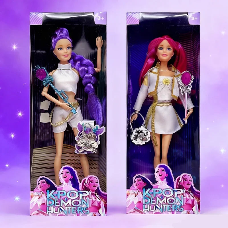 2026Hot Sell With Delicate Texture Anime 30CM K-Pop Demon Hunters Doll Vinyl Toy Rumi Mira Zoey Birthday Surprise Gift For Girls