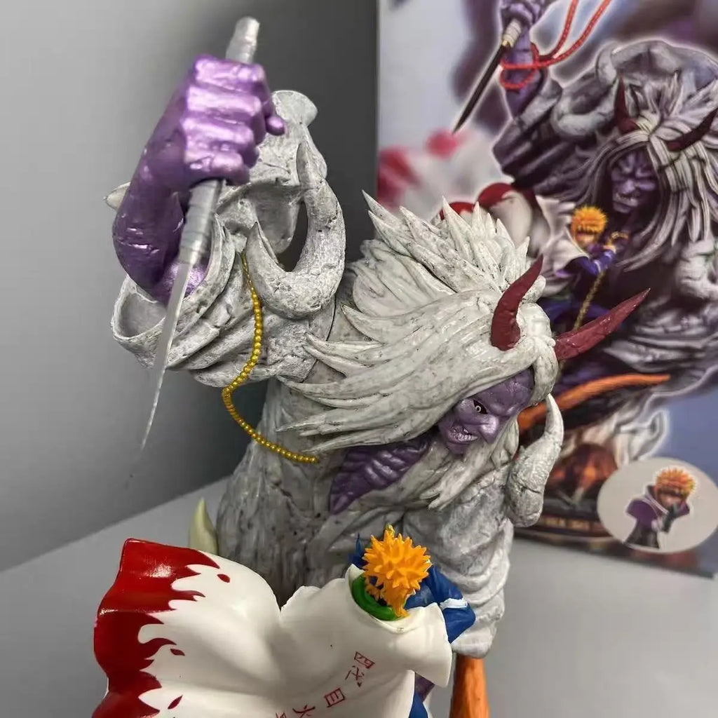 Anime Naruto Actionfigur 22 cm Namikaze Minato Figur Statue Yondaime Hokage Statue Modell PVC Modellsammlung Puppenspielzeug Geschenk