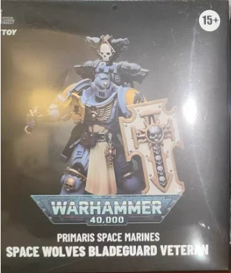 【SF】JOYTOYS 1/18 Action Figure Pmaris Space Marines Space Wolve Bladeguard Veteran Model Toys Gifts Collection Ornaments