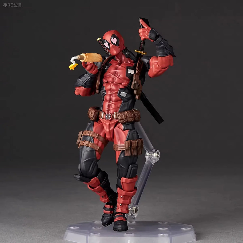 In Stock Originate KAIYODO Deadpool 2.5 Revoltech AMAZING YAMAGUCHI Wade Winston Wilson Action Figures Model Toys grey Deadpool
