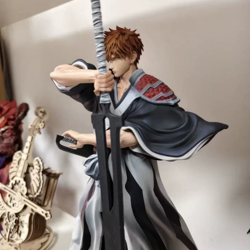 35cm Bleach Dual Blades Ichigo Kurosaki Figure Thousand-Year Blood War Anime Statue Desktop Ornament Collect Model Toy Boys Gift