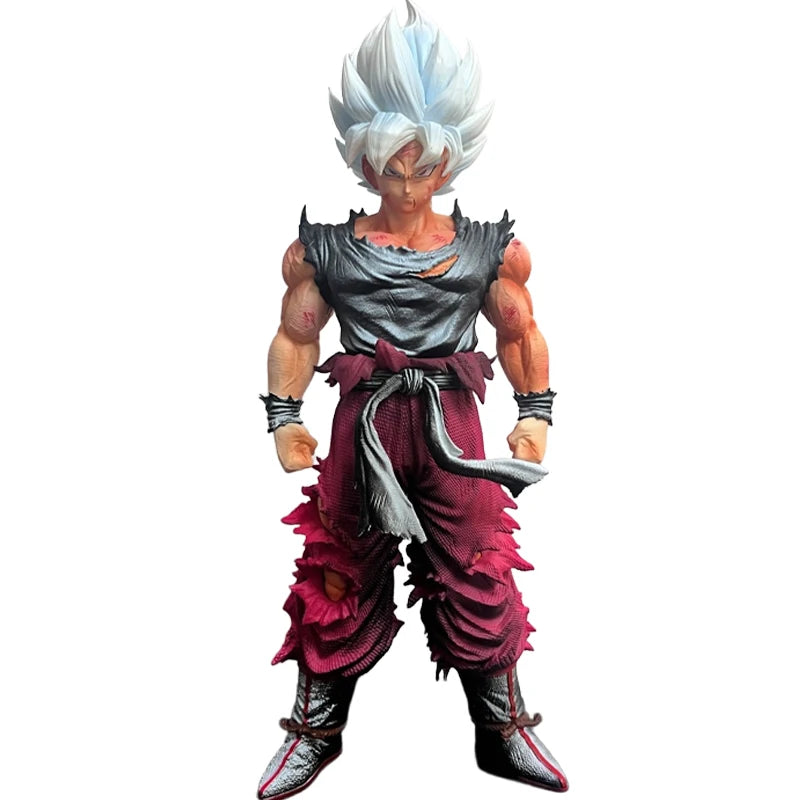 28см Dragon Ball Goku Аниме Фигурка Son Goku Бяла коса Супер Саян Фигурка PVC Модел Статуя Декор за бюро Колекция Играчки Подаръци
