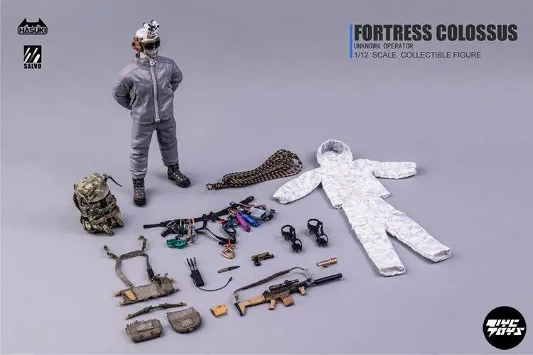In Stock Original HASUKI SA03 1/12 Scale Black Action Series Snow Mountain Ghost 6inch Full Set Action Figure Model Toys