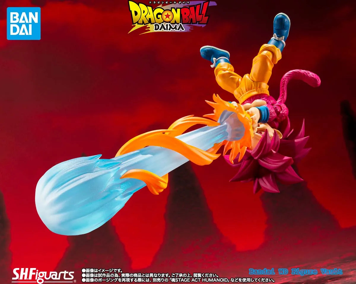 In stock Bandai Dragon Ball DAIMA S.H.Figuarts Super Saiyan 4 Son Goku (Mini) -DAIMA Figures Anime Model Genuine Boxed Toy Gift