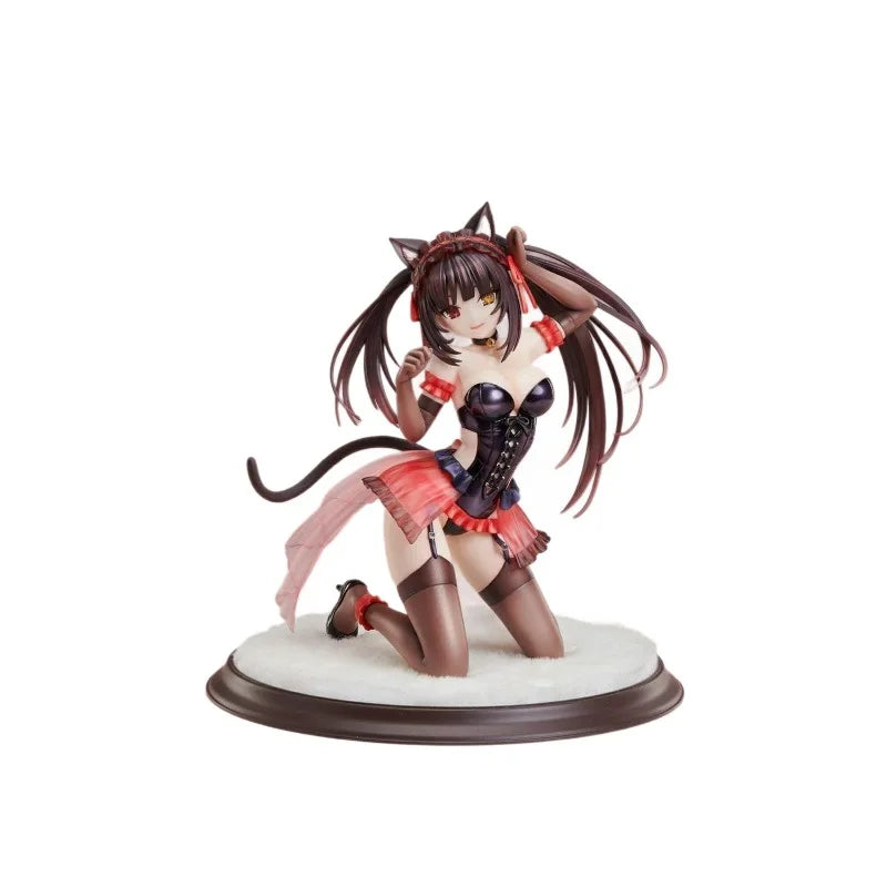 Hot Date A Live Fragment: Date A Bullet Tokisaki Kurumi Kdcolle 1/7Cat Ears Anime Action Figure Toy Game Collectible Model Doll