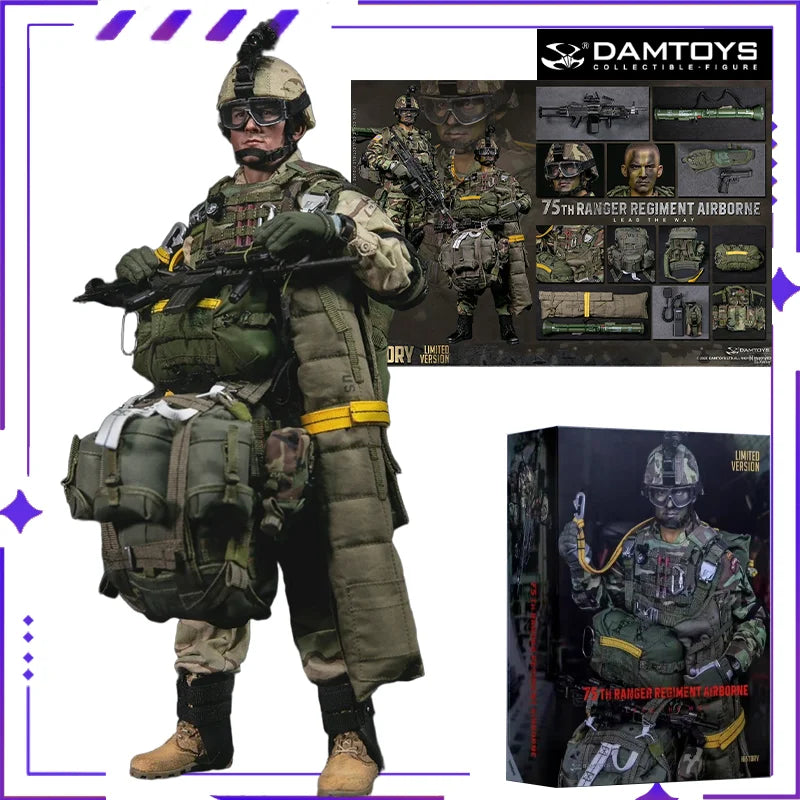 DAMTOYS Original NO1/6NO.78094 US Army 75th Cavalry Regiment Airborne Troops Finished Product Mobile Soldier Model Toy Gift