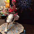 27cm Demon Slayer Akaza Standing Posture Battle Form Statue Resin with LED Light Action Figure Model Toys Gift
