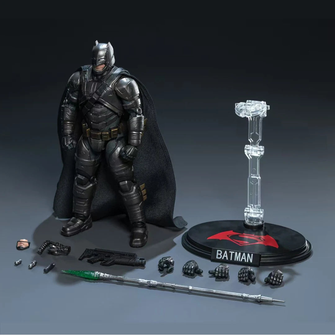 FondJoy BVS Set Figure Armored Batman v Superman：Dawn of Justice Battle Damaged Superman Action Figures 1/9 DC Toy Collection