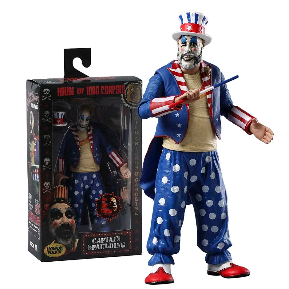 NECA House of 1000 Corpses Otis Driftwood Captain Spaulding 20th Anniversary Movable Body Joint Action Figure Toy