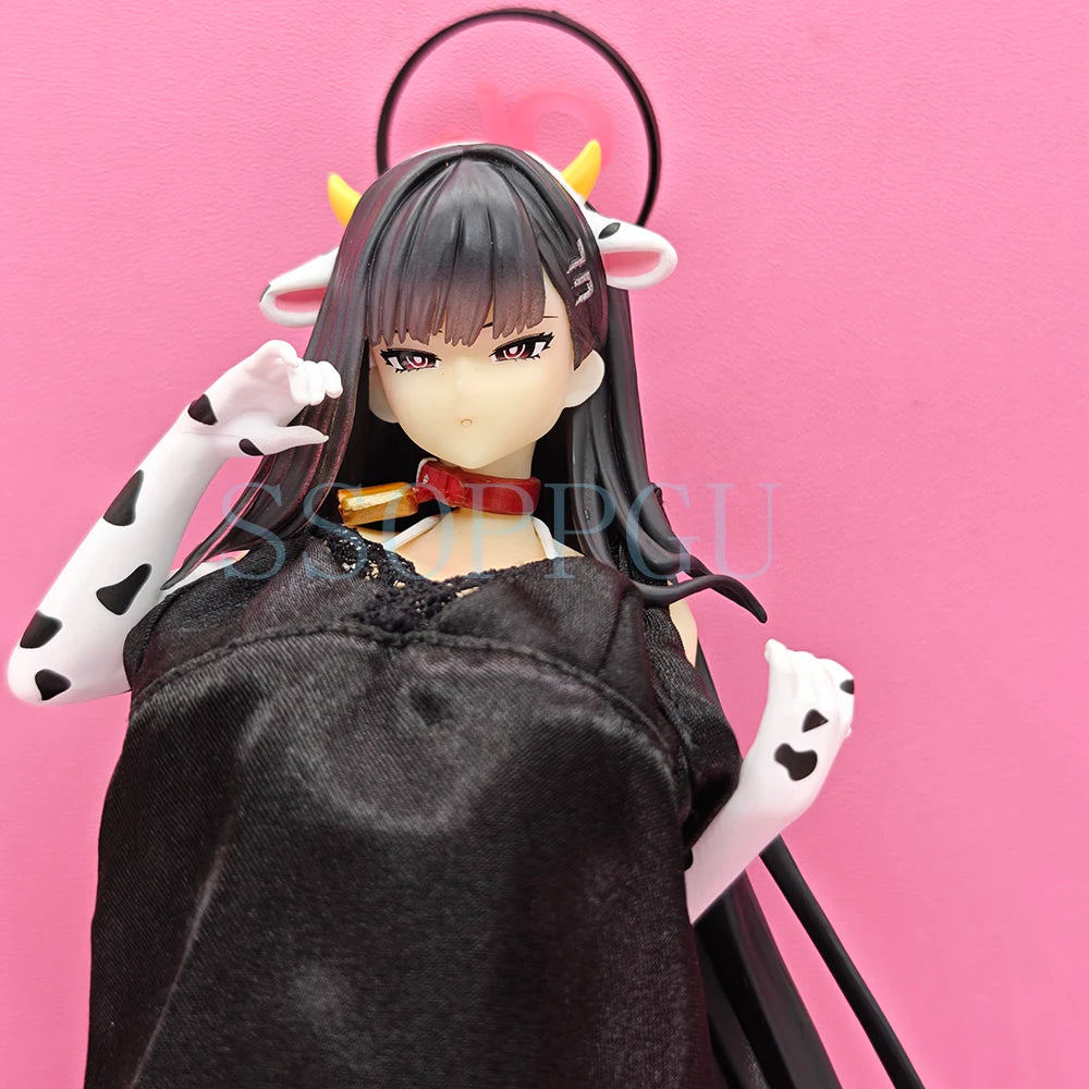 Blue Archive Figure Tsukatsuki Rio Cow Print Anime Sexy Girl PVC Action Figure Toy Game Statue Adults Collection Model Doll Gift