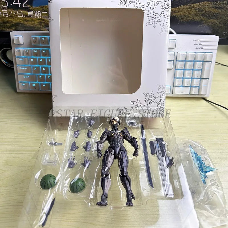 Kaiyodo Metal Gear Solid Raiden Action Figure PVC Movable Collection Revoltech Solid Snake Jack Figurine Model Toy Child's Gifts