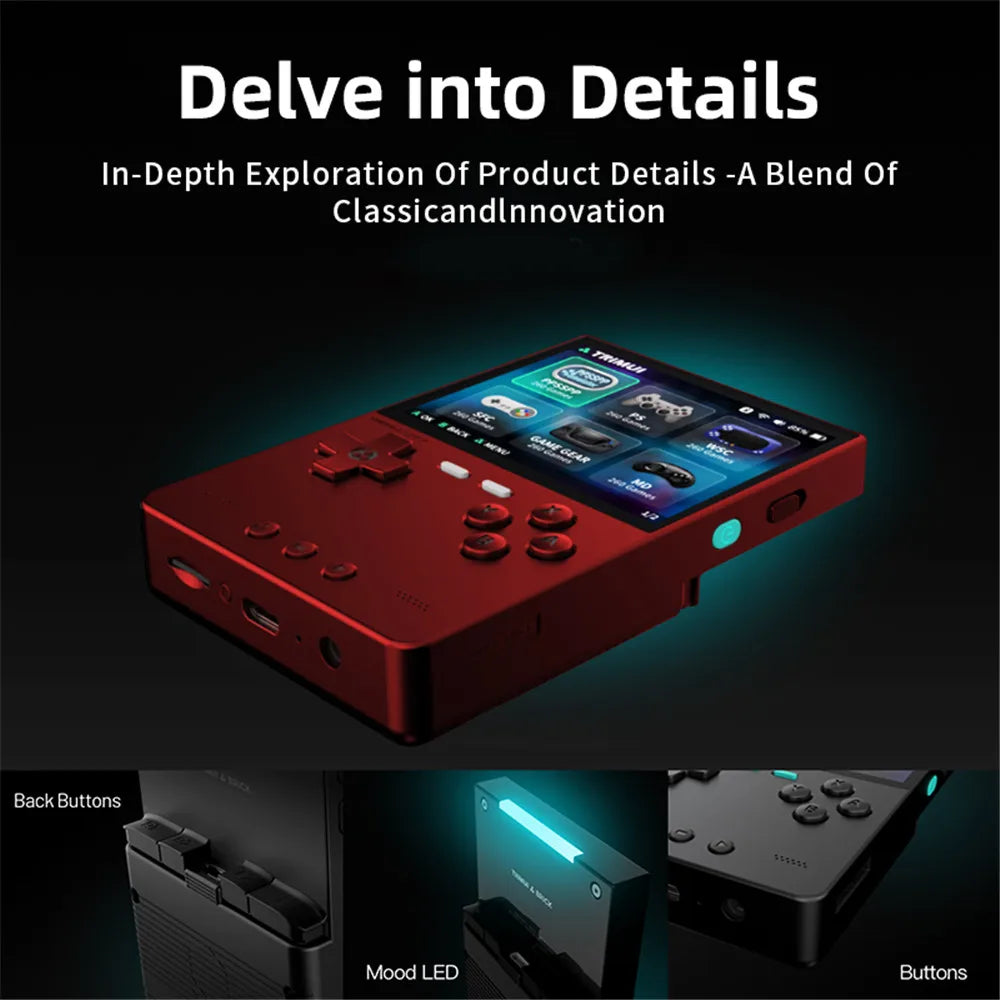 BRICK Handheld Game Players Consoles 3.2'' IPS Screen Emulator Linux System Portable Retro Video Games Allwinner