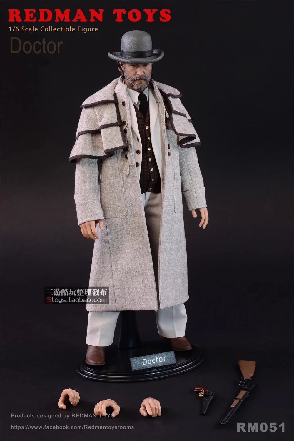 1/6 Man REDMAN TOYS RM051 Doctor Django Guy Full Set Moveable Action Figure Doll About 12" For Fans Collect