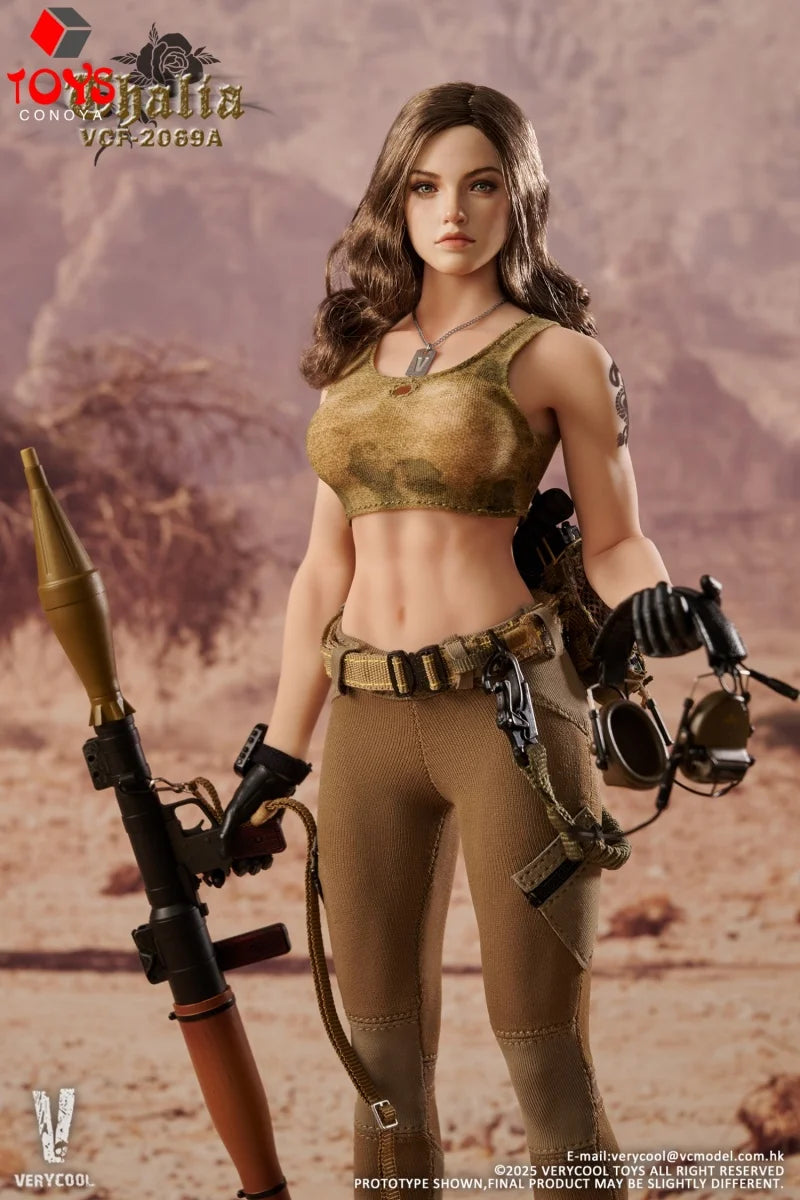 【2026 Q1】VERYCOOL VCF-2069 1/6 Scale Desert Soldier Thalia Action Figure Full Set 12" Female Soldier Action Figure Toy Model