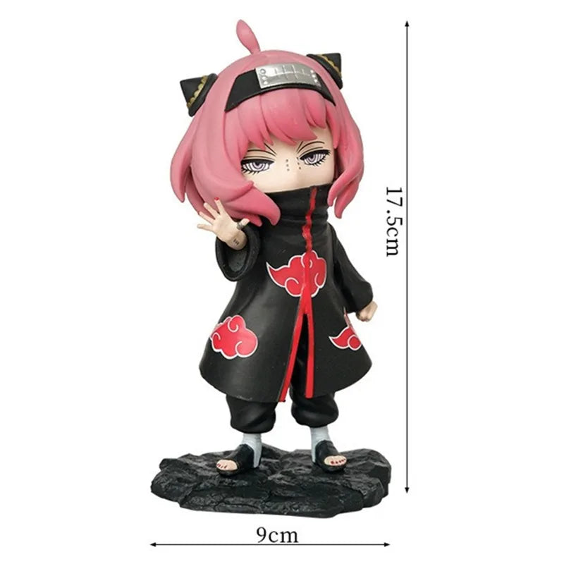 Anime Anya Spy×family Anya Forge Figuren Cos Uchiha Itachi und Pain Figur Modell Naruto PVC Niedliche Sammlerstücke Spielzeug Geburtstagsgeschenk
