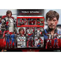 Original Hot Toys MARVEL Iron Man TONY STARK MARK V SUIT UP VERSION Anime Figure Toys Models Collection