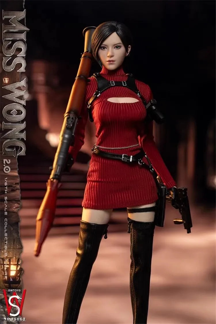 SWTOYS FS062 1/6 Soldatin Ada Wong 2.0 Doppelt bewegliche Augen Kopfskulptur Komplettset 12'' Actionfiguren Modellspielzeug Auf Lager