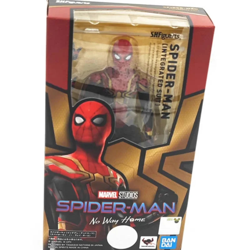 In Stock Bandai S.h.figuarts Shf Spiderman：far From Home 4 Battle Suits Iron Spider Action Figures Collection Hobby Toy Gift