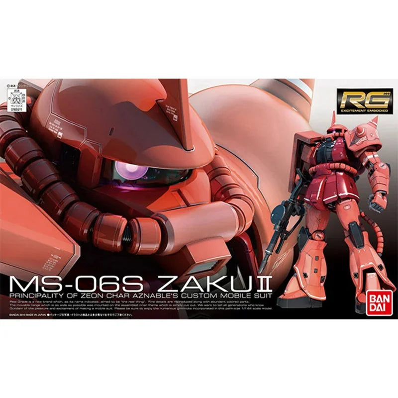 Spot Direct Delivery Bandai Original Anime GUNDAM Model RG MS-06S ZAKUⅡ MS-06F ZAKUⅡ Action Figure Assembly Toys for Children