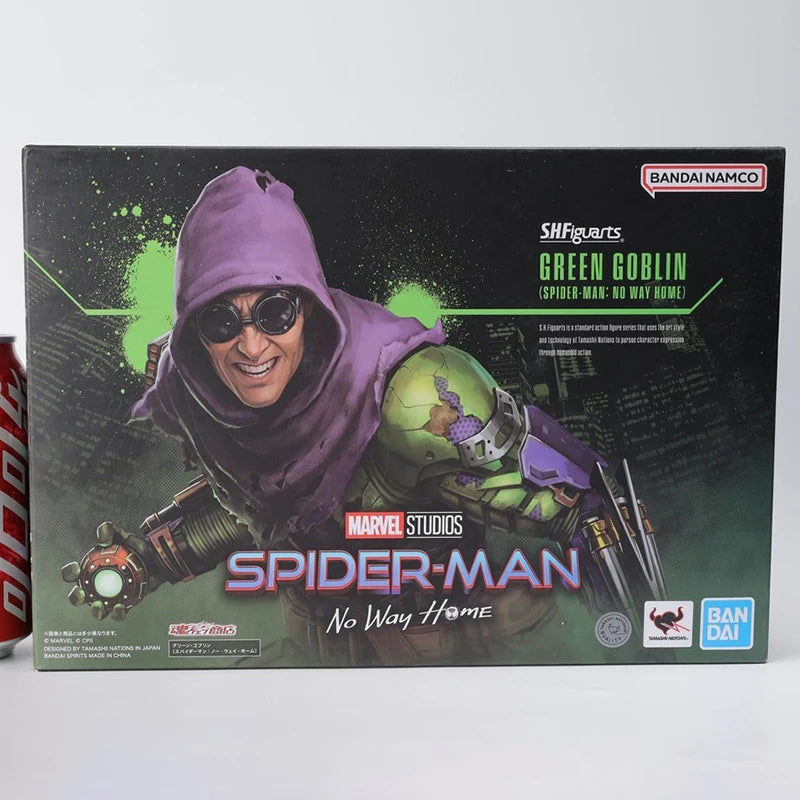 Bandai Shf Green Goblin Action Figure Marvel Spider-Man Anime Figure  Plastic Model Toys Gift for Boys